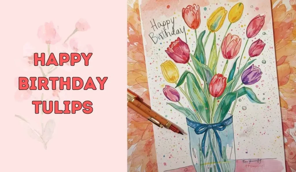 happy birthday tulips