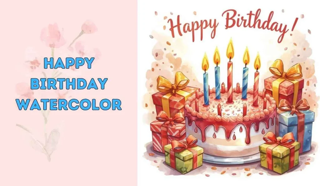 happy birthday watercolor
