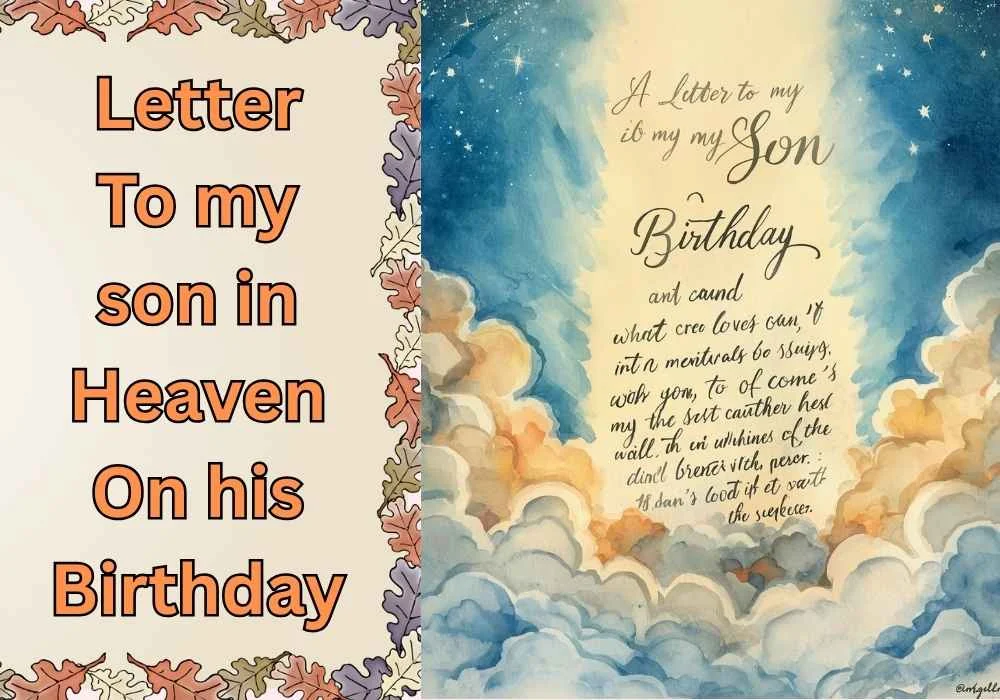 Letter To my son in Heaven On his Birthday