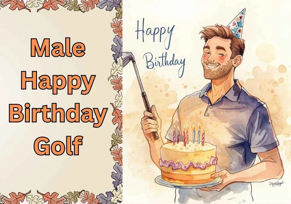 male happy birthday golf