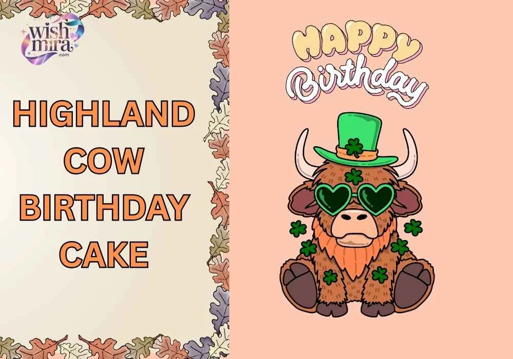 highland cow birthday cake