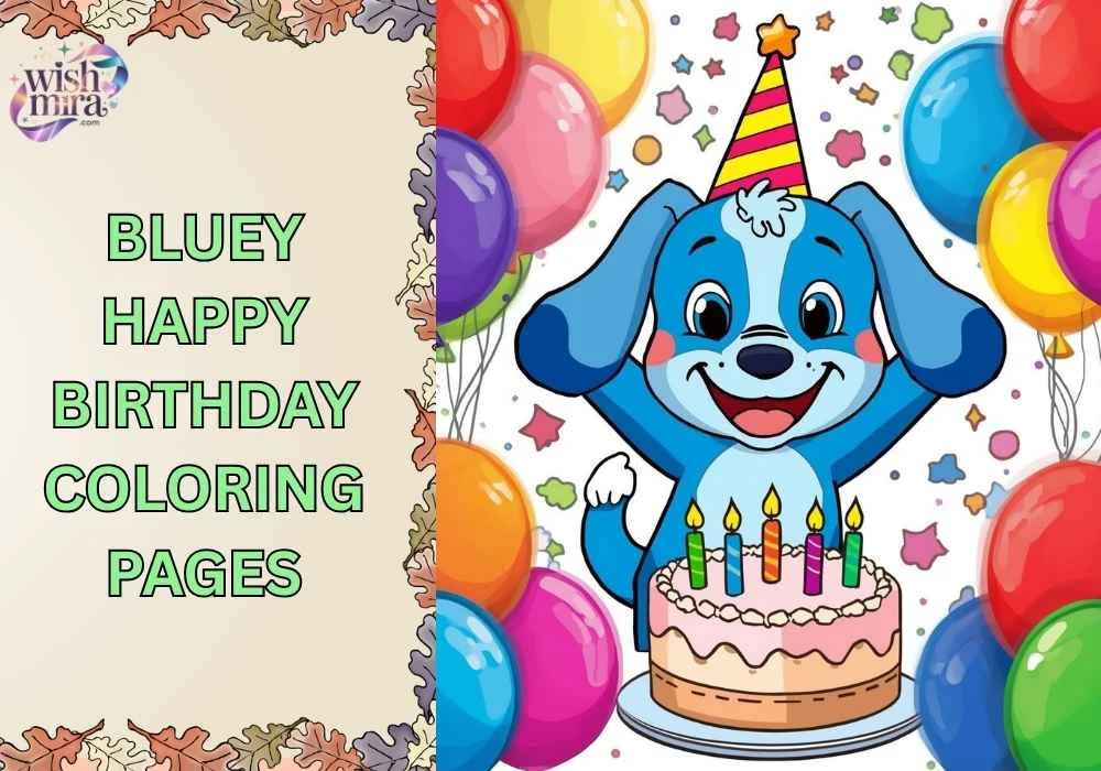 bluey happy birthday coloring pages
