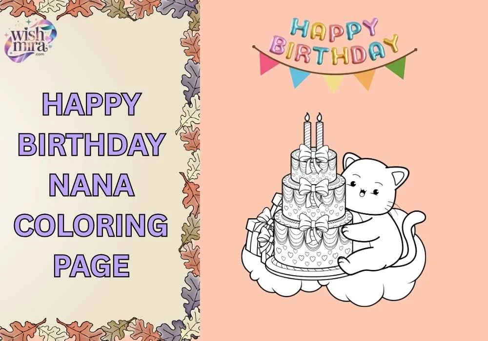 happy birthday nana coloring page