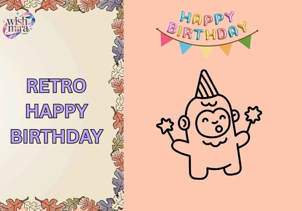 retro happy birthday