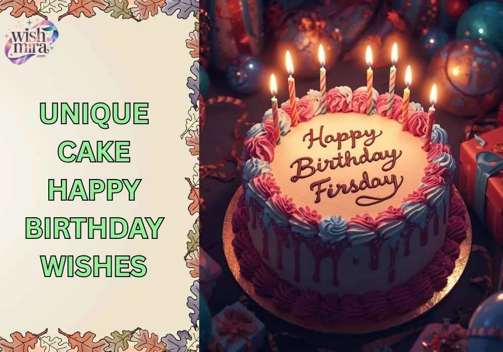 unique cake happy birthday wishes